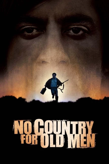 Anton Chigurh standing with his captive bolt gun in No Country for Old Men (2007)
